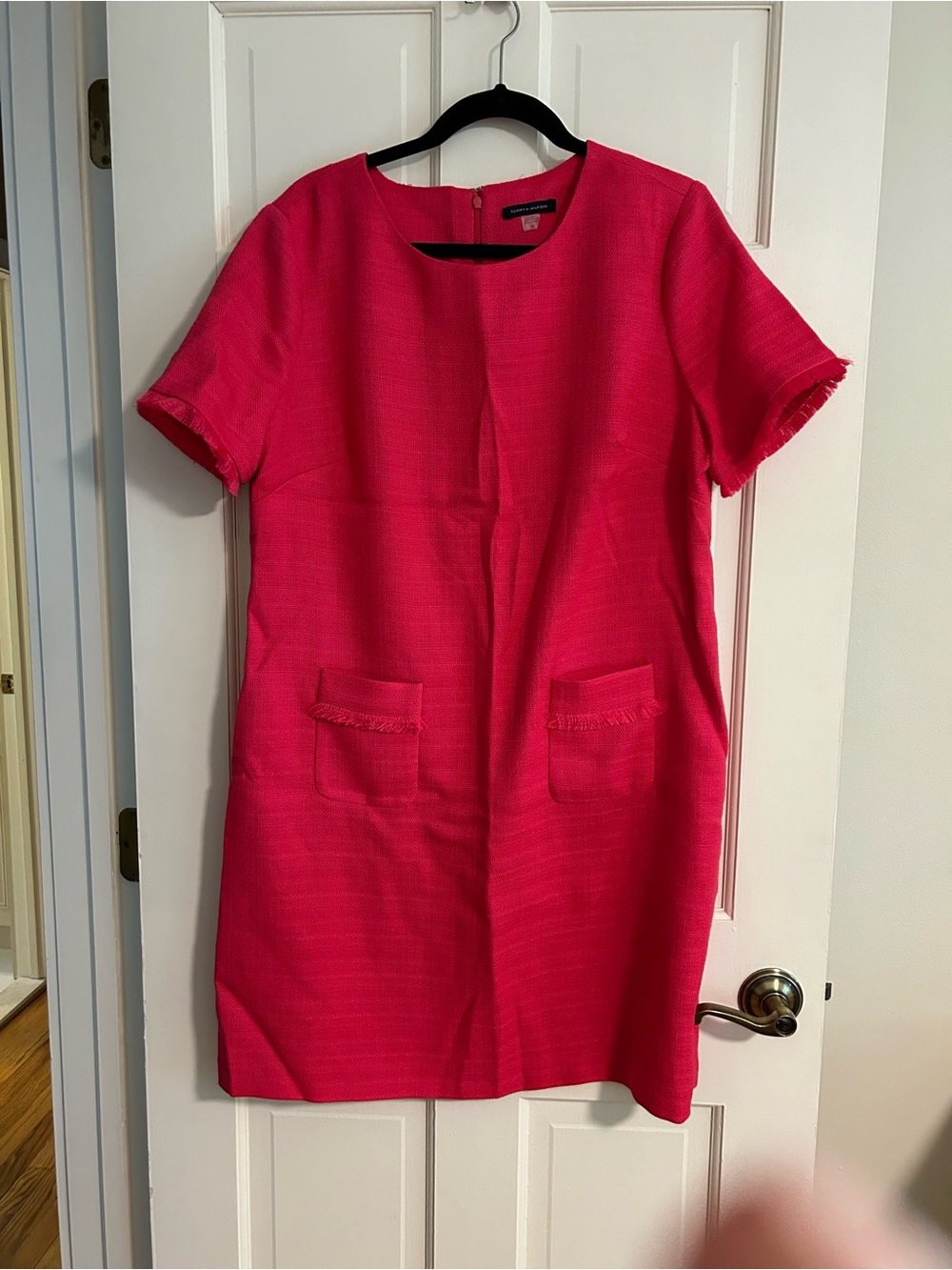 Tommy Hilfiger Hot Pink Short-Sleeve Shift Dress